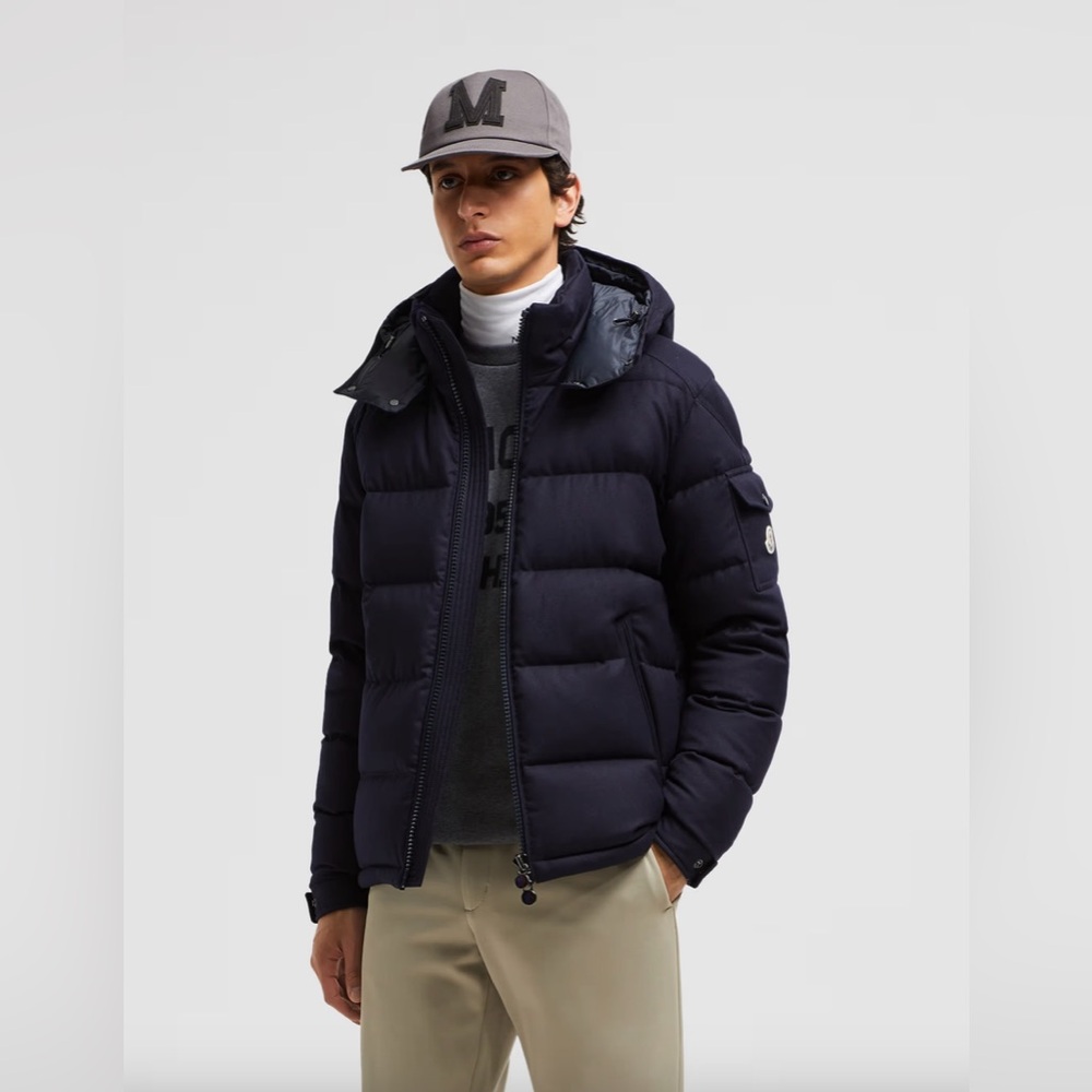 Moncler Montgenevre Hooded Short Down Jacket - Navy Winter Puffer Coat